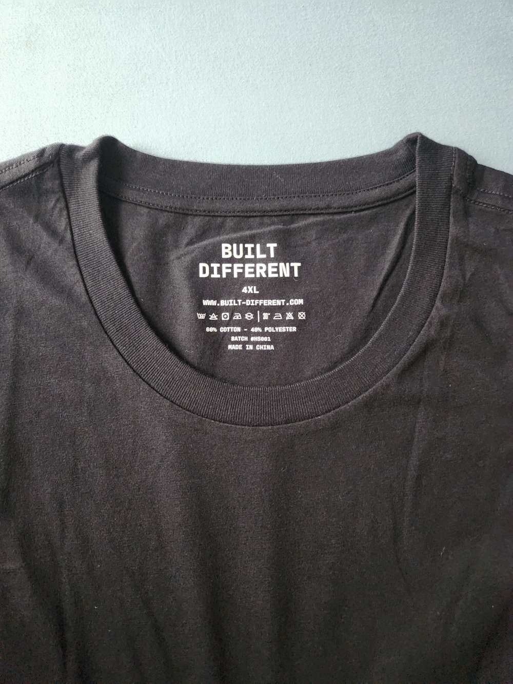 Built Different Men's Black Crew Neck T-Shirt (Lot Of 4) NwoT Size 4XL